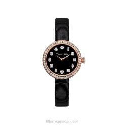 Tiffany 28 mm Round Watch Unisex 0J0F1948 Classic Item in Rose Gold with Diamonds