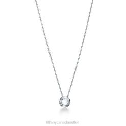 Tiffany 2 Carat Faceted Pendant Unisex 0J0F364 Jewelry in Silver