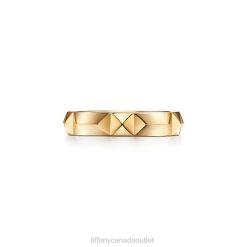 Tiffany Band Ring Unisex 0J0F1527 Jewelry in Yellow Gold, 4 mm Wide