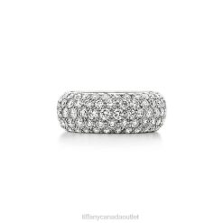 Tiffany Band Ring Unisex 0J0F1721 Jewelry in Platinum with Diamonds