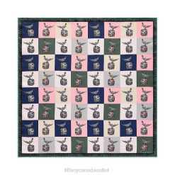 Tiffany Bird on a Rock Square Scarf Unisex 0J0F2480 Accessories in Crystal Pink Silk