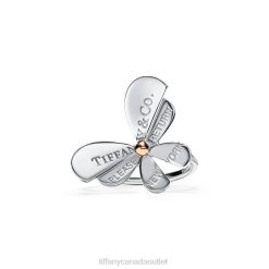 Tiffany Butterfly Ring in Sterling Silver and 18k Rose Gold Unisex 0J0F1627 Jewelry
