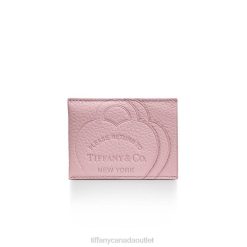 Tiffany Card Case Unisex 0J0F2395 Accessories in Crystal Pink Leather