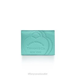 Tiffany Card Case Unisex 0J0F2397 Accessories in Tiffany Blue Leather