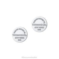 Tiffany Circle Stud Earrings Unisex 0J0F864 Jewelry in Silver