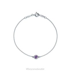 Tiffany Color by the Yard Amethyst Bracelet Unisex 0J0F1204 Jewelry in Silver