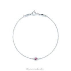 Tiffany Color by the Yard Pink Sapphire Bracelet Unisex 0J0F1272 Jewelry in Silver