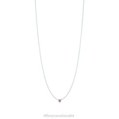 Tiffany Color by the Yard Pink Sapphire Pendant Unisex 0J0F488 Jewelry in Silver