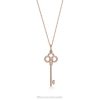Tiffany Crown Key Unisex 0J0F346 Jewelry in Rose Gold with Diamonds, 1.5"