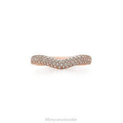 Tiffany Curved Pave Band Ring Unisex 0J0F1546 Jewelry