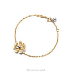 Tiffany Daisy Chain Bracelet in 18k Gold and Sterling Silver Unisex 0J0F1430 Jewelry