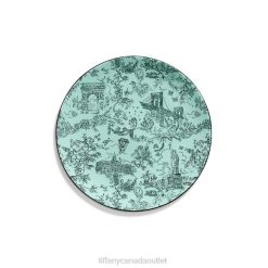 Tiffany Dessert Plate Unisex 0J0F2012 Home Decor in Bone China