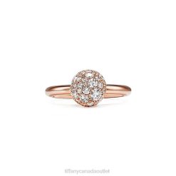 Tiffany Diamond Ball Ring Unisex 0J0F1724 Jewelry in 18k Rose Gold