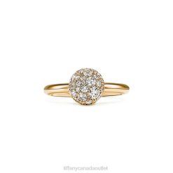 Tiffany Diamond Ball Ring Unisex 0J0F1919 Jewelry in 18k Gold