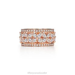 Tiffany Diamond Band Ring Unisex 0J0F1685 Jewelry in 18k Rose Gold