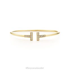 Tiffany Diamond Wire Bracelet Unisex 0J0F1096 Jewelry in 18k Gold