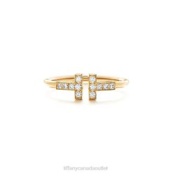 Tiffany Diamond Wire Ring Unisex 0J0F1487 Jewelry in 18k Gold
