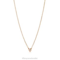 Tiffany Diamonds by the Yard Single Diamond Pendant Unisex 0J0F49 Jewelry in Rose Gold