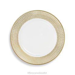 Tiffany Dinner Plate Unisex 0J0F2038 Home Decor with a Hand-painted Gold Rim