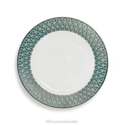 Tiffany Dinner Plate Unisex 0J0F2047 Home Decor with a Hand-painted Platinum Rim