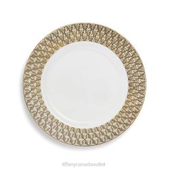 Tiffany Dinner Plate Unisex 0J0F2048 Home Decor with a Hand-painted Gold Rim