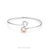 Tiffany Double Open Heart Bangle Unisex 0J0F1066 Jewelry