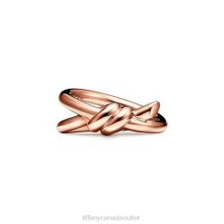 Tiffany Double Row Ring Unisex 0J0F1606 Jewelry in Rose Gold