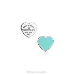 Tiffany Earrings Unisex 0J0F726 Jewelry in Silver with Tiffany Blue and a Diamond, Mini