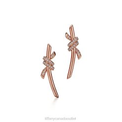 Tiffany Earrings Unisex 0J0F830 Jewelry in Rose Gold with Diamonds
