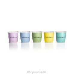 Tiffany Espresso Cups Unisex 0J0F2247 Home Decor in Bone China, Set of Five