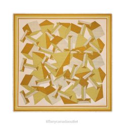 Tiffany Giant T Stole Unisex 0J0F2467 Accessories in Citrine Yellow Cashmere and Silk