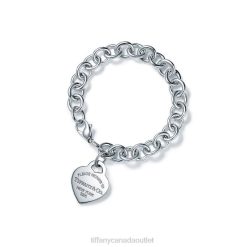 Tiffany Heart Tag Charm Bracelet Unisex 0J0F1057 Jewelry in Silver