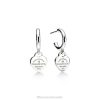Tiffany Hoop Earrings Unisex 0J0F727 Jewelry in Sterling Silver with Diamonds, Mini
