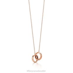 Tiffany Interlocking Circles Pendant Unisex 0J0F170 Jewelry in Rose Gold, Small