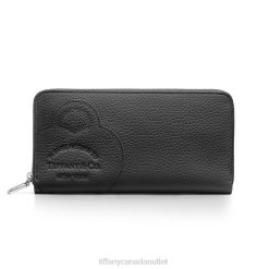 Tiffany Large Zip Wallet Unisex 0J0F2429 Accessories in Black Leather