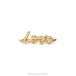 Tiffany Love Ring Unisex 0J0F1500 Jewelry in Yellow Gold, Mini