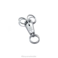 Tiffany Makers Valet Key Ring in Sterling Silver and Stainless Steel Unisex 0J0F2754 Accessories