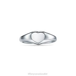 Tiffany Micro Heart Signet Ring Unisex 0J0F1670 Jewelry