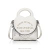 Tiffany Mini Charm Tote Bag Unisex 0J0F2366 Accessories in White Leather