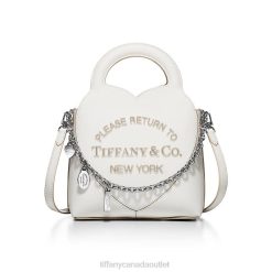 Tiffany Mini Charm Tote Bag Unisex 0J0F2366 Accessories in White Leather