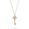 Tiffany Mini Crown Key Pendant Unisex 0J0F384 Jewelry in 18k Gold with Diamonds