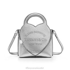 Tiffany Mini Tote Bag Unisex 0J0F2352 Accessories in Silver Leather