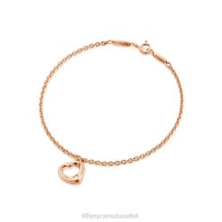 Tiffany Open Heart Bracelet Unisex 0J0F1065 Jewelry in Rose Gold, 11 mm