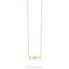Tiffany Open Horizontal Diamond Bar Pendant Unisex 0J0F474 Jewelry in 18k Gold
