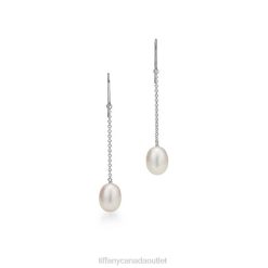 Tiffany Pearls by the Yard Chain Earrings Unisex 0J0F782 Jewelry