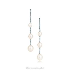 Tiffany Pearls by the Yard Chain Earrings Unisex 0J0F867 Jewelry