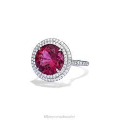 Tiffany Pink Tourmaline Ring Unisex 0J0F1711 Jewelry in Platinum