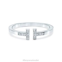 Tiffany Princess-cut Diamond Square Bracelet Unisex 0J0F1382 Jewelry in 18k White Gold