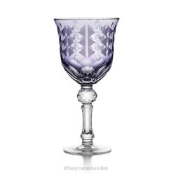 Tiffany Red Wine Glass Unisex 0J0F2186 Home Decor in Amethyst Purple Lead Crystal