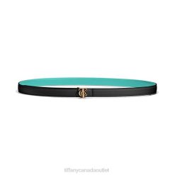 Tiffany Reversible Belt Strap Unisex 0J0F2486 Accessories in Tiffany Blue and Black Leather, 20 mm Wide